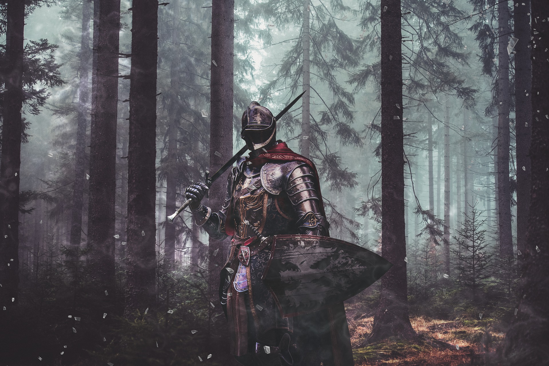 knight with sword and shield